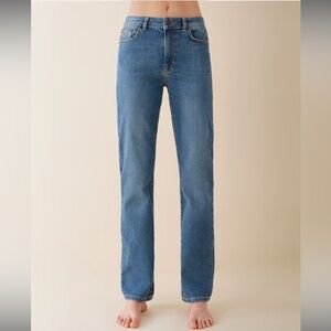 Mid Vintage Blue Straight Leg Jeans